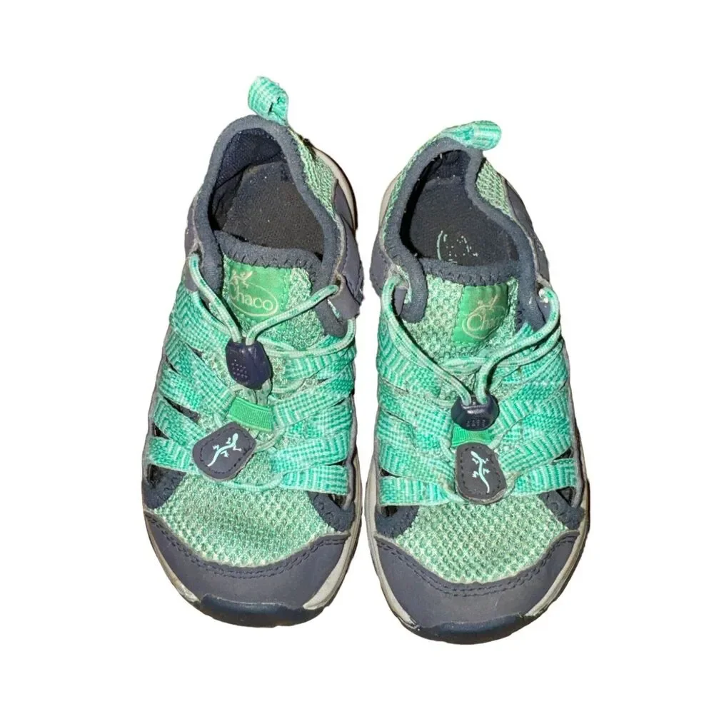 Chaco Outcross 2 Shoes Toddler Size 10 Green Gray Closed Toe Water Sport